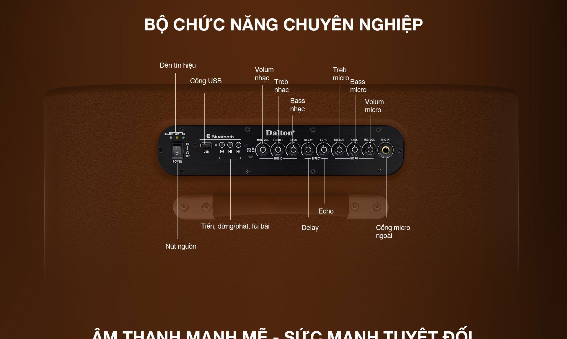 Loa xách tay Karaoke Dalton K208C